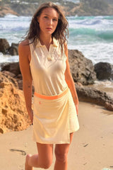 Sleeveless TENCEL™ Polo - Sandbeige