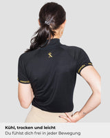 Natural Performance Mock Neck Tee - Schwarz