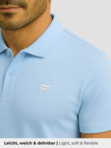 Natural Performance Polo - Hellblau