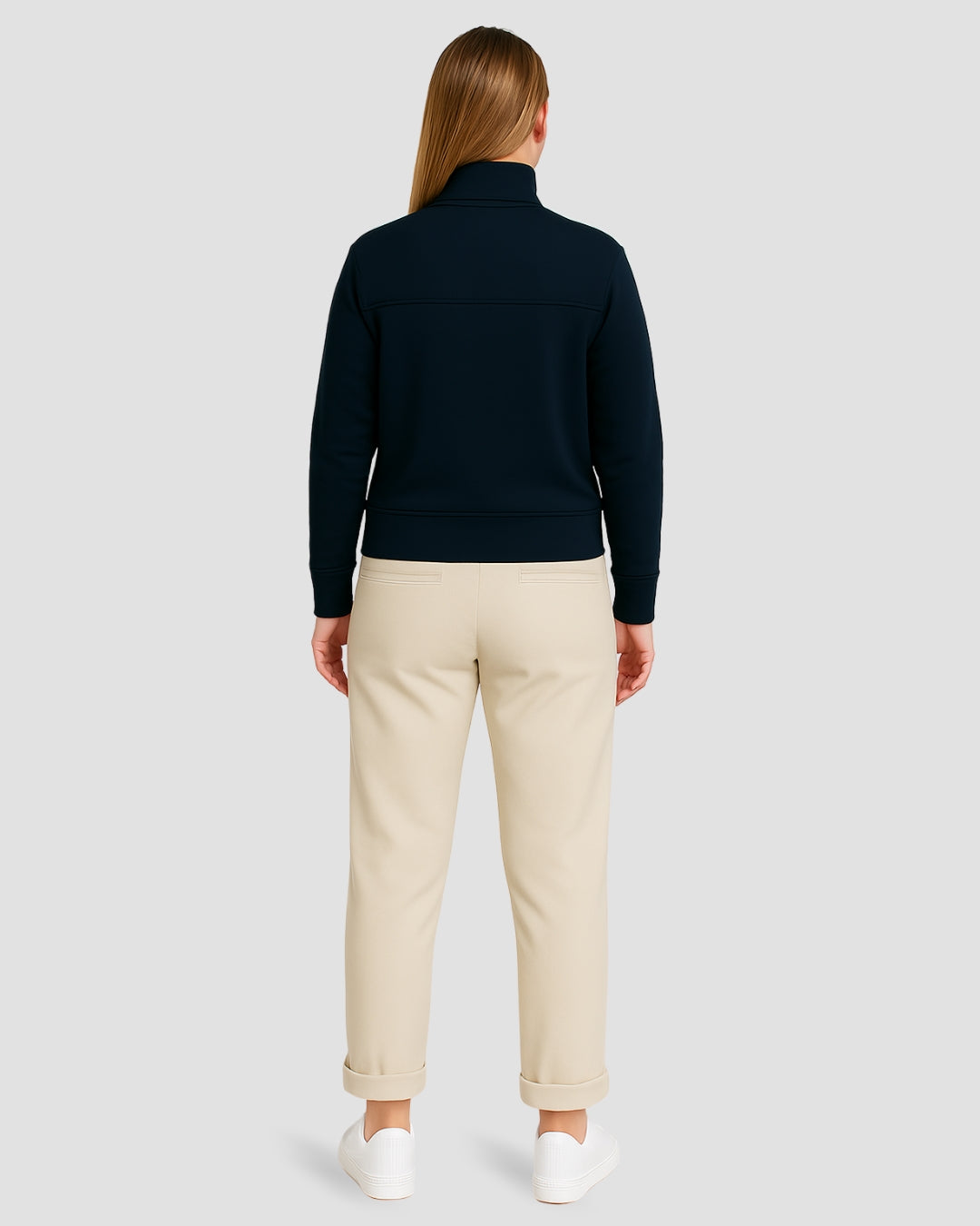 Natural Comfort Quarter Zip Sweater - Navyblau