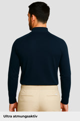 Light Natural Performance Quarter Zip - Navyblau