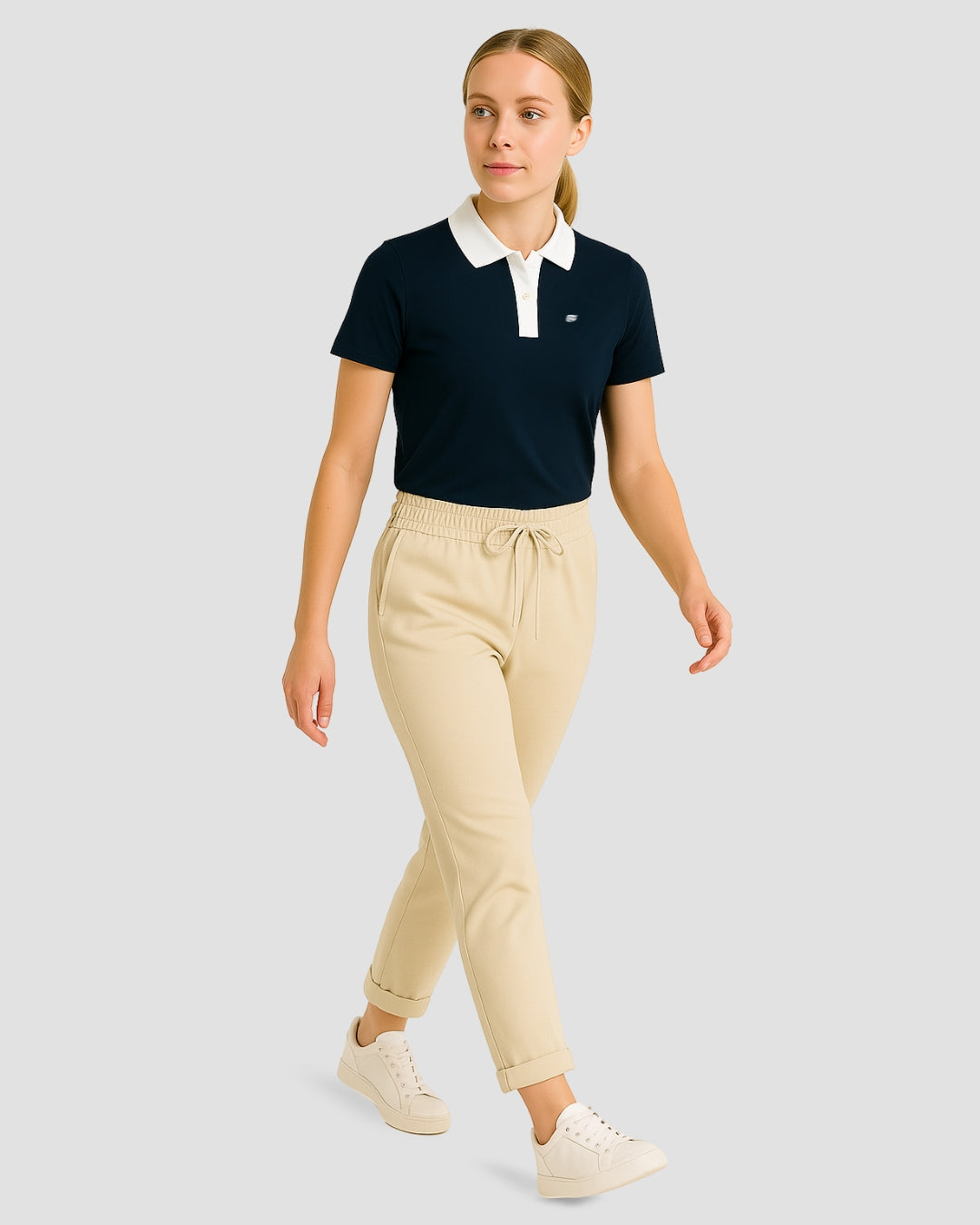 Natural Performance Polo - Navy blue