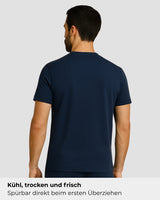 Natural Performance Tee - Navyblau