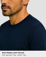 Natural Performance Tee - Navyblau