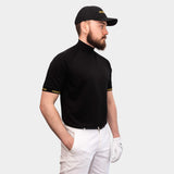 Natural Performance Mock Neck Tee - Schwarz