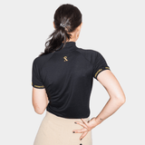 Natural Performance Mock Neck Tee - Schwarz