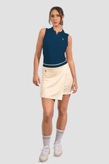 Sleeveless TENCEL™ Polo - Navyblau