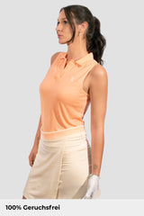 Sleeveless TENCEL™ Polo - Peach