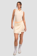 Sleeveless TENCEL™ Polo - Sandbeige