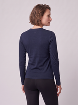 Slim Fit Longsleeve aus Lyocell – Navy