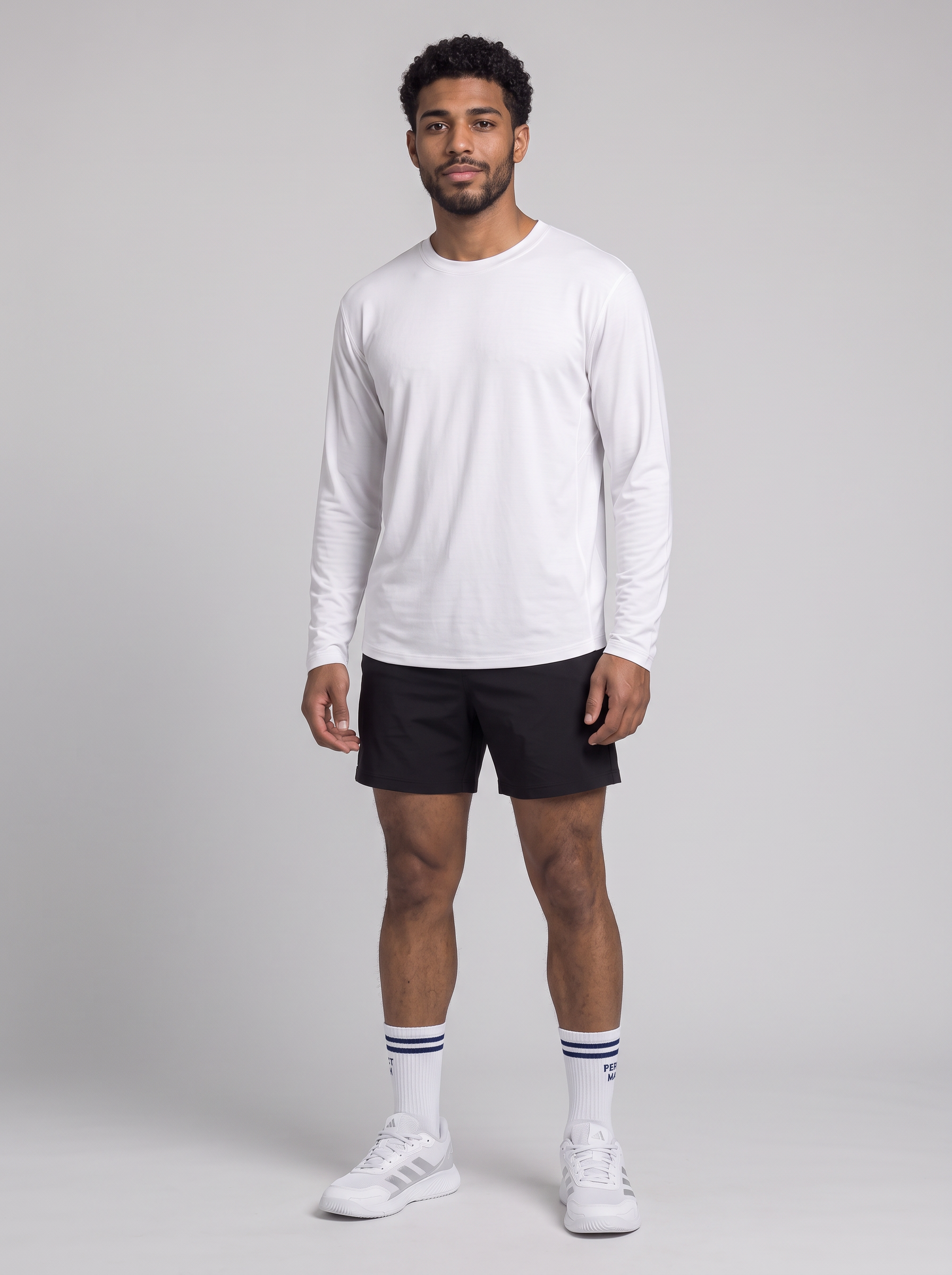 Athletic Fit Longsleeve aus Lyocell – Weiß
