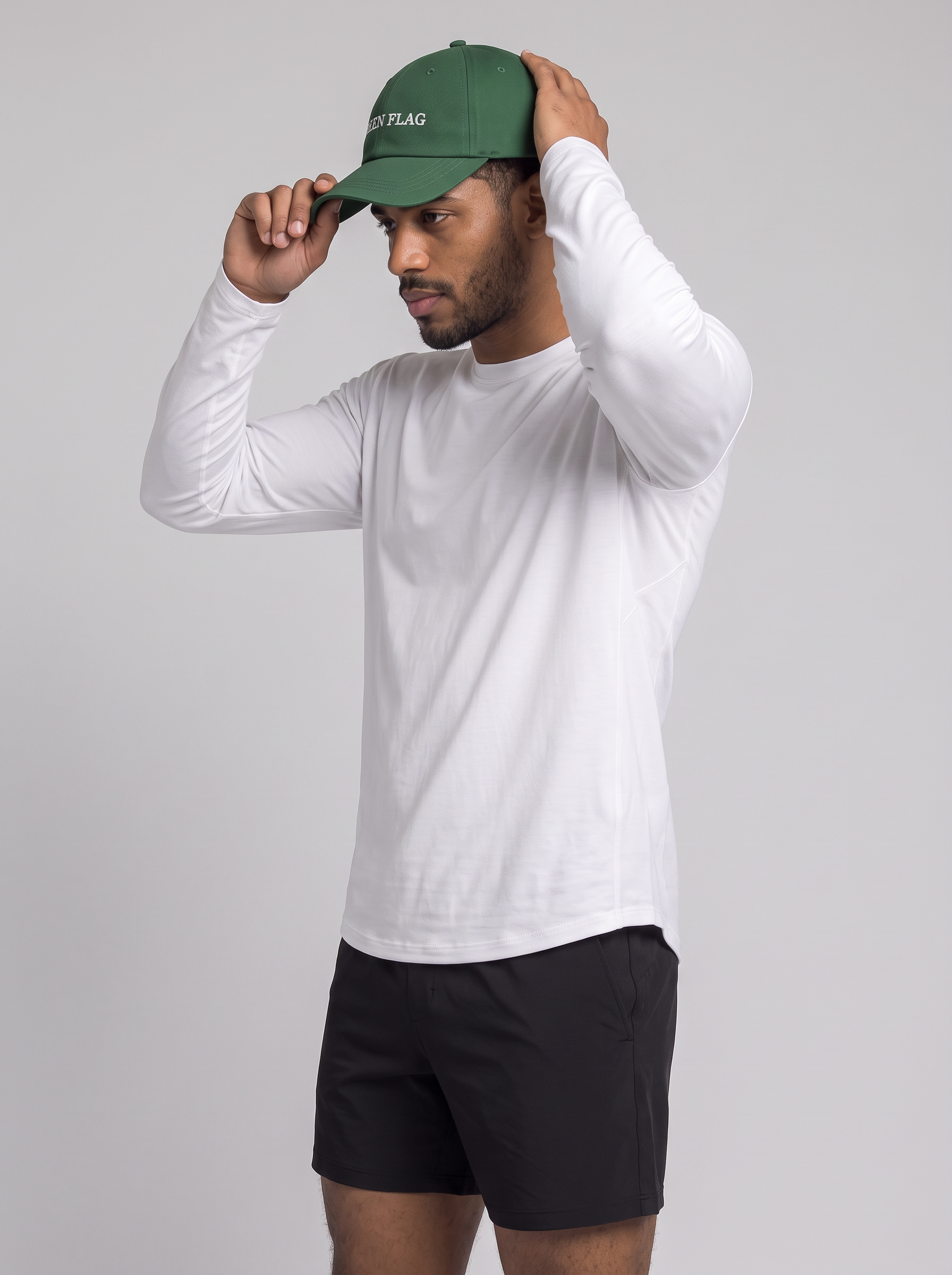 Athletic Fit Longsleeve aus Lyocell – Weiß