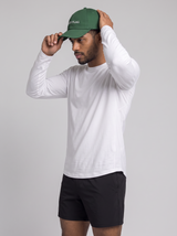 Athletic Fit Longsleeve aus Lyocell – Weiß
