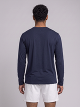 Slim Fit Long Sleeve with Mock Neck – Navy