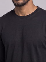 Athletic Fit Longsleeve aus Lyocell – Schwarz