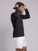Athletic Fit Longsleeve aus Lyocell – Schwarz