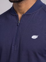 Leichter Slim Fit Quarter Zip – Navy