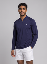 Leichter Slim Fit Quarter Zip – Navy