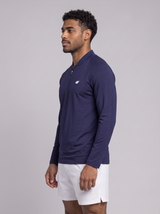 Leichter Slim Fit Quarter Zip – Navy