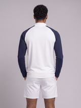 Leichter Slim Fit Quarterzip – Weiß