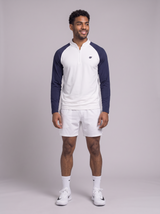 Leichter Slim Fit Quarterzip – Weiß