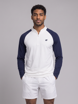 Leichter Slim Fit Quarterzip – Weiß