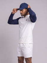 Leichter Slim Fit Quarterzip – Weiß