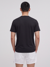 Regular Fit T-Shirt aus Lyocell – Schwarz