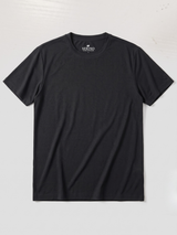 Regular Fit T-Shirt aus Lyocell – Schwarz