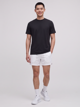Regular Fit T-Shirt aus Lyocell – Schwarz