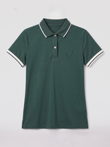 Regular Fit Poloshirt aus Lyocell – Dunkelgrün