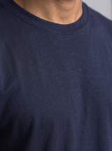 Regular Fit T-Shirt aus Lyocell – Navy