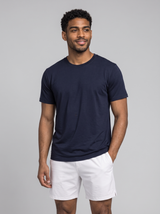Regular Fit T-Shirt aus Lyocell – Navy