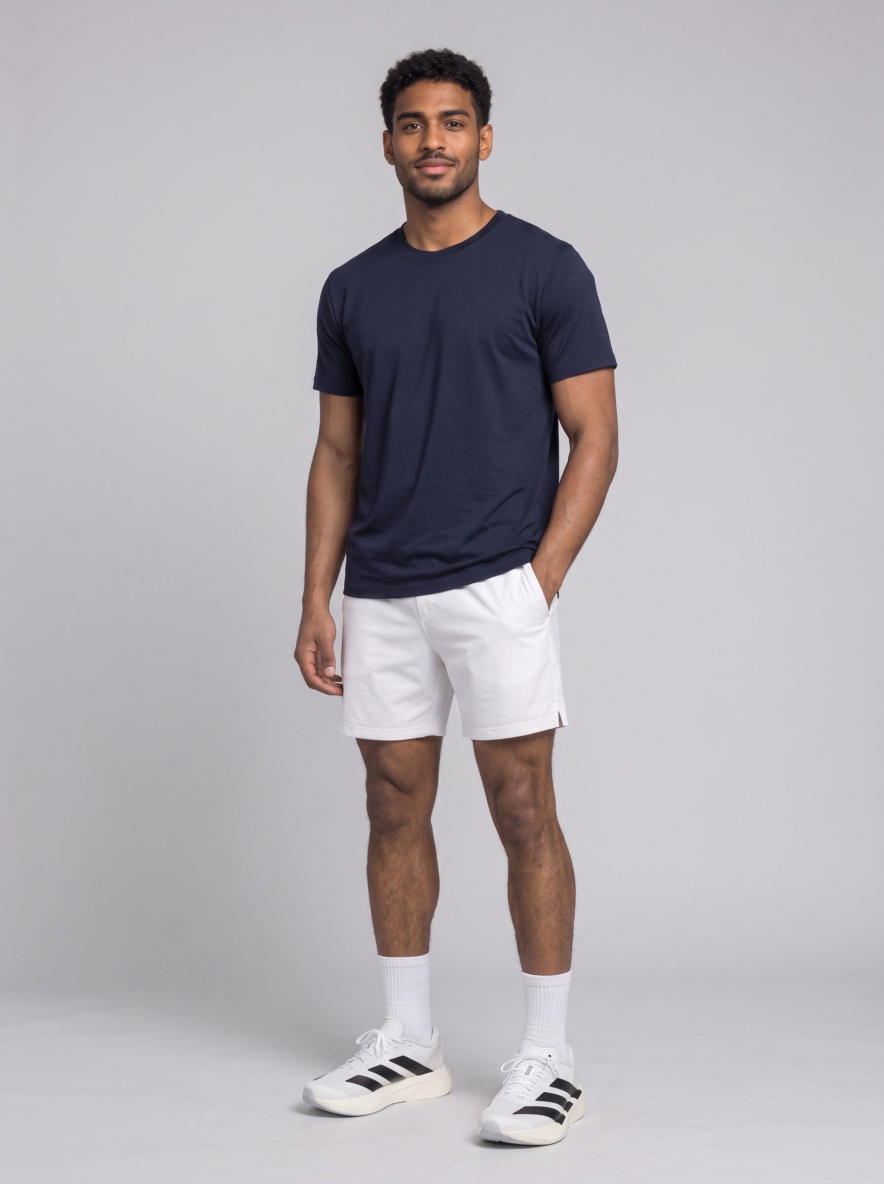 Regular Fit T-Shirt aus Lyocell – Navy
