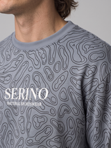 Relaxed Fit Sweatshirt mit Golfplatz-Muster – Grau