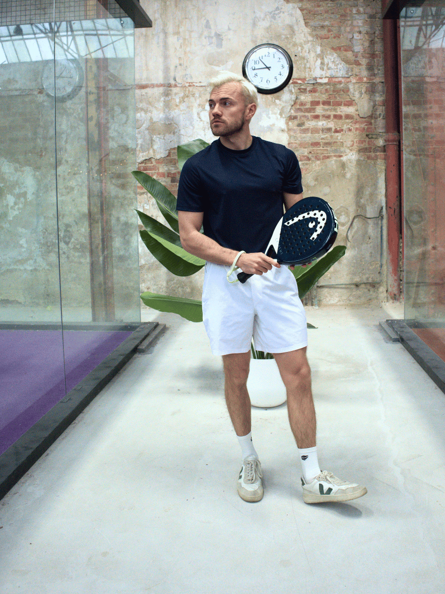 Regular Fit T-Shirt aus Lyocell – Navy