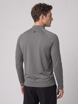 Slim Fit Longsleeve mit Stehkragen – Mittelgrau