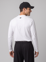 Slim Fit Longsleeve mit Stehkragen – Weiß
