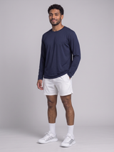 Slim Fit Long Sleeve with Mock Neck – Navy