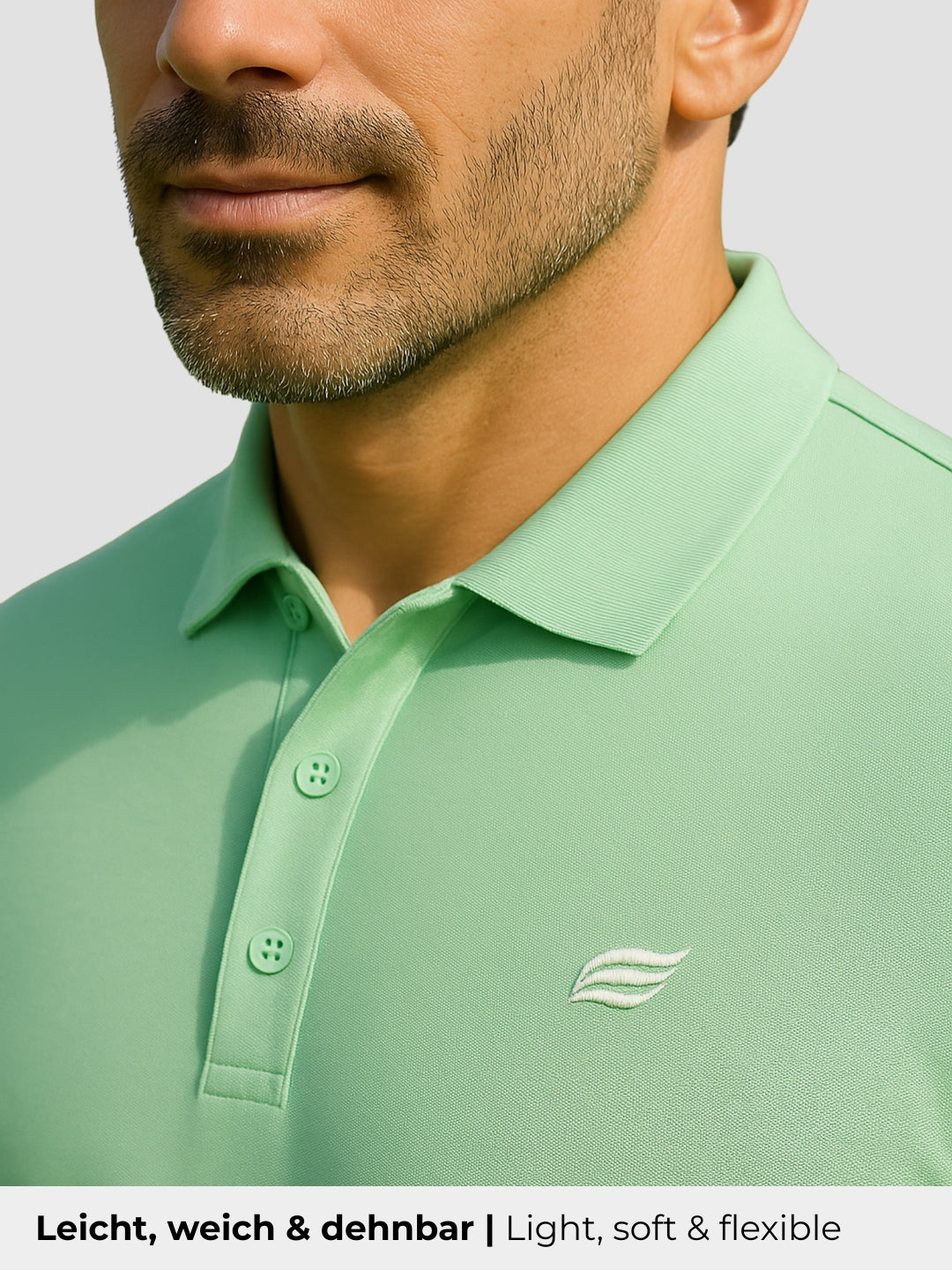Natural Performance Polo - Light Green
