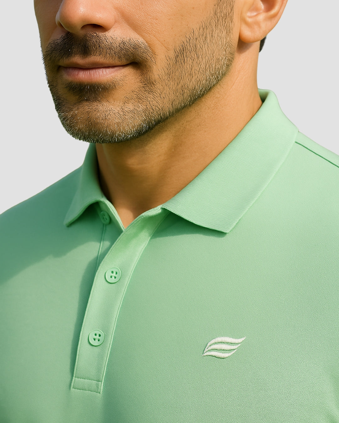 Natural Performance Polo - Light Green