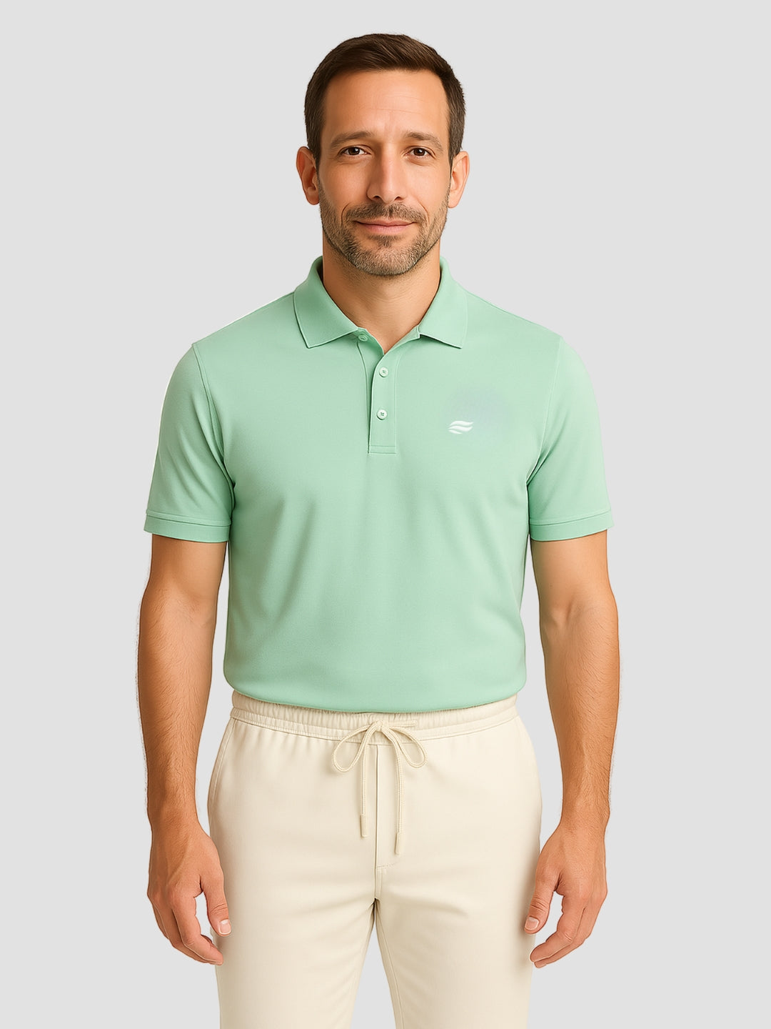 Natural Performance Polo - Light Green