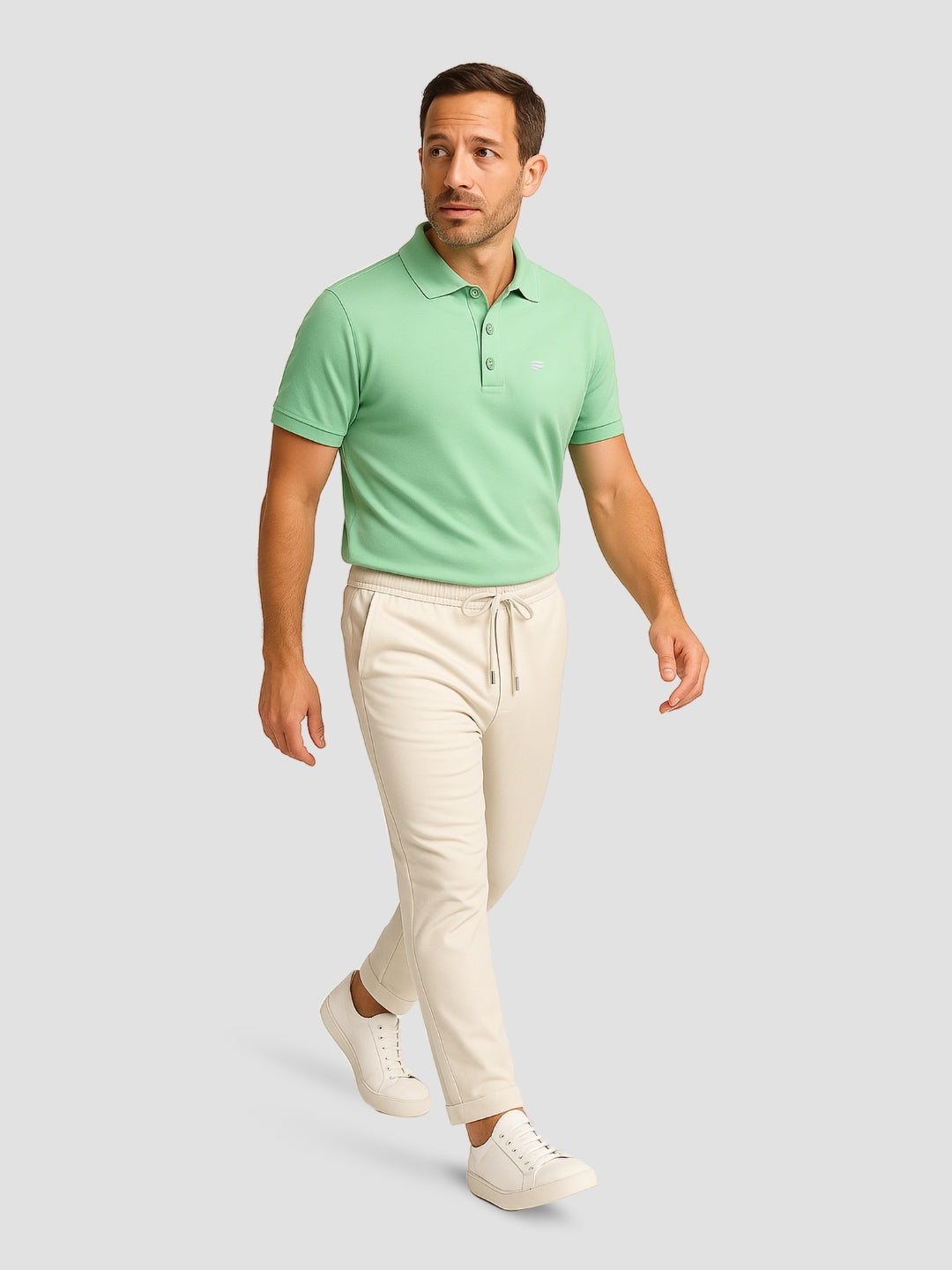 Natural Performance Polo - Light Green