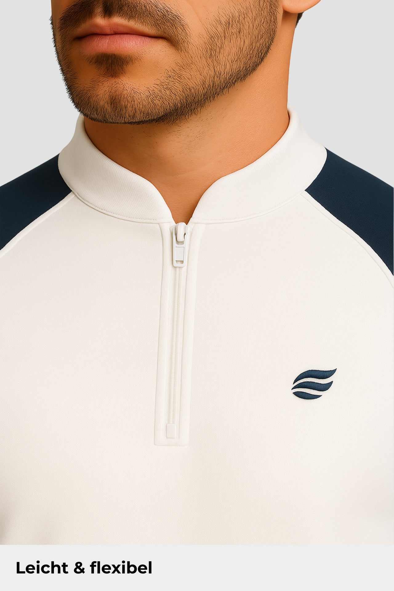 Light Natural Performance Quarter Zip - Weiß