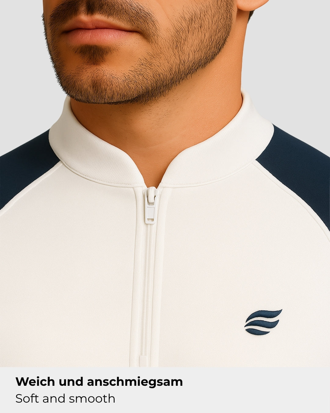 Light Natural Performance Quarter Zip - Weiß