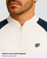 Light Natural Performance Quarter Zip - White