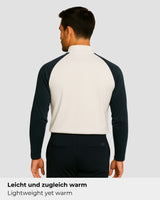 Light Natural Performance Quarter Zip - White