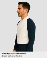 Light Natural Performance Quarter Zip - White