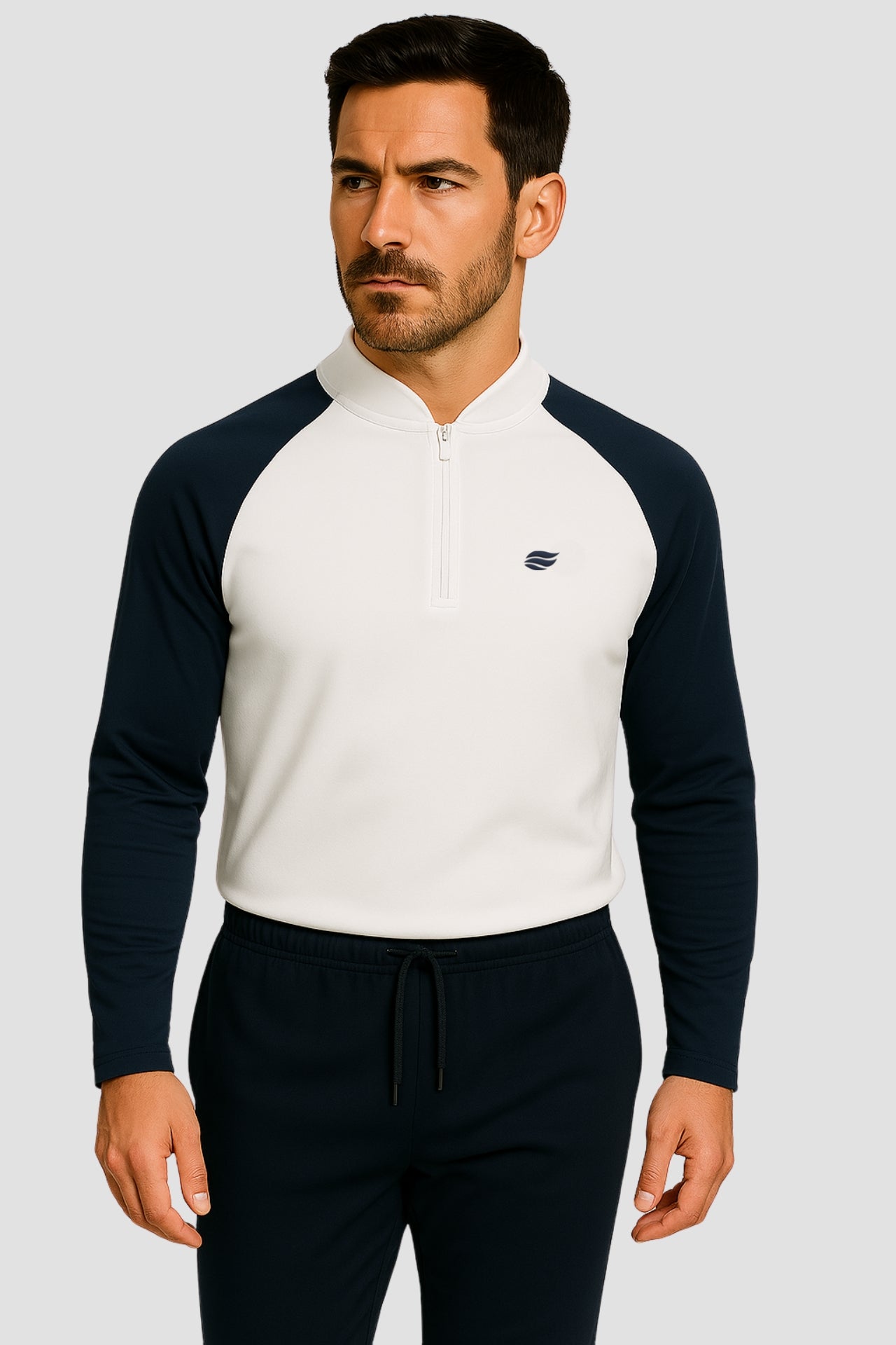 Light Natural Performance Quarter Zip - Weiß