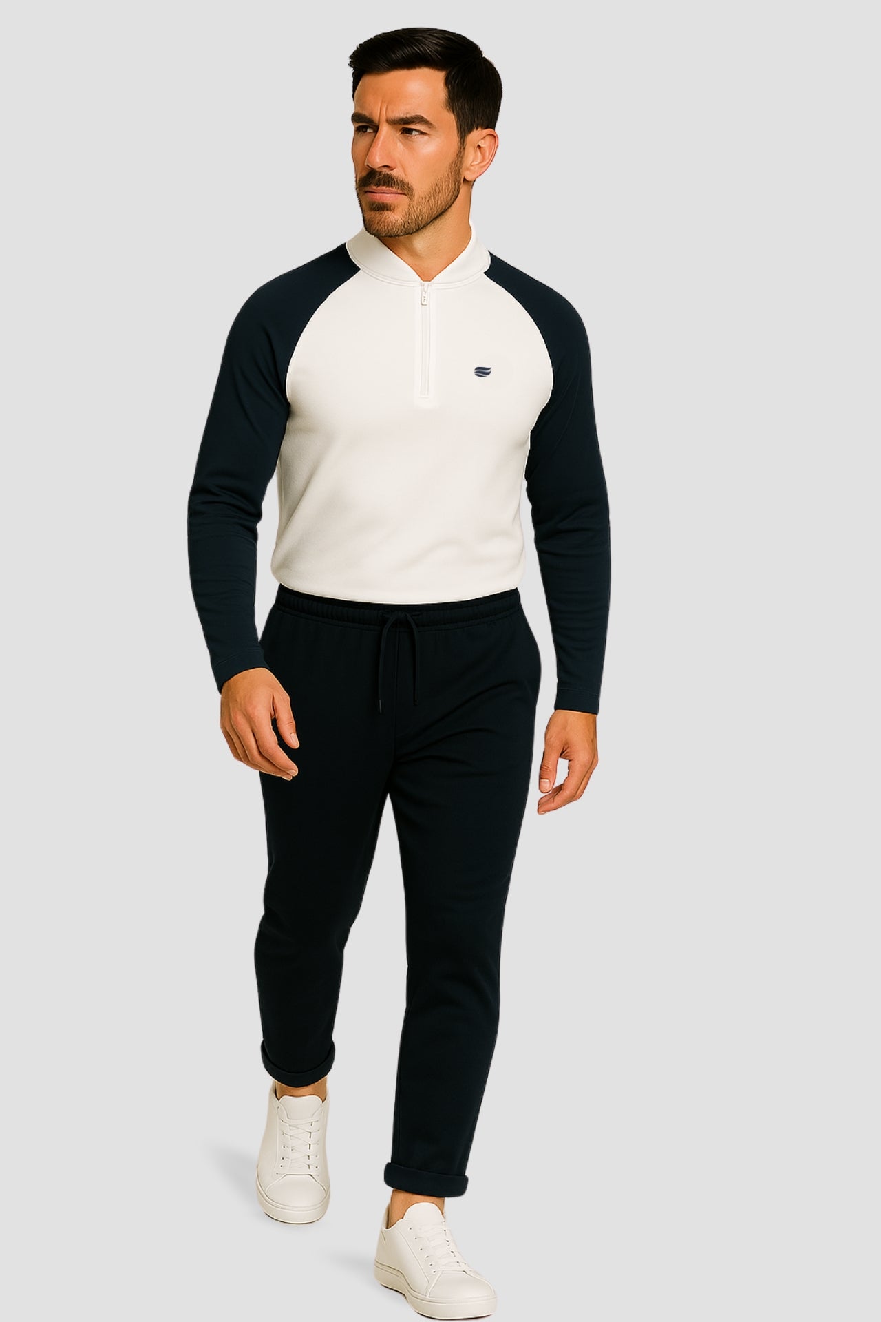 Light Natural Performance Quarter Zip - Weiß